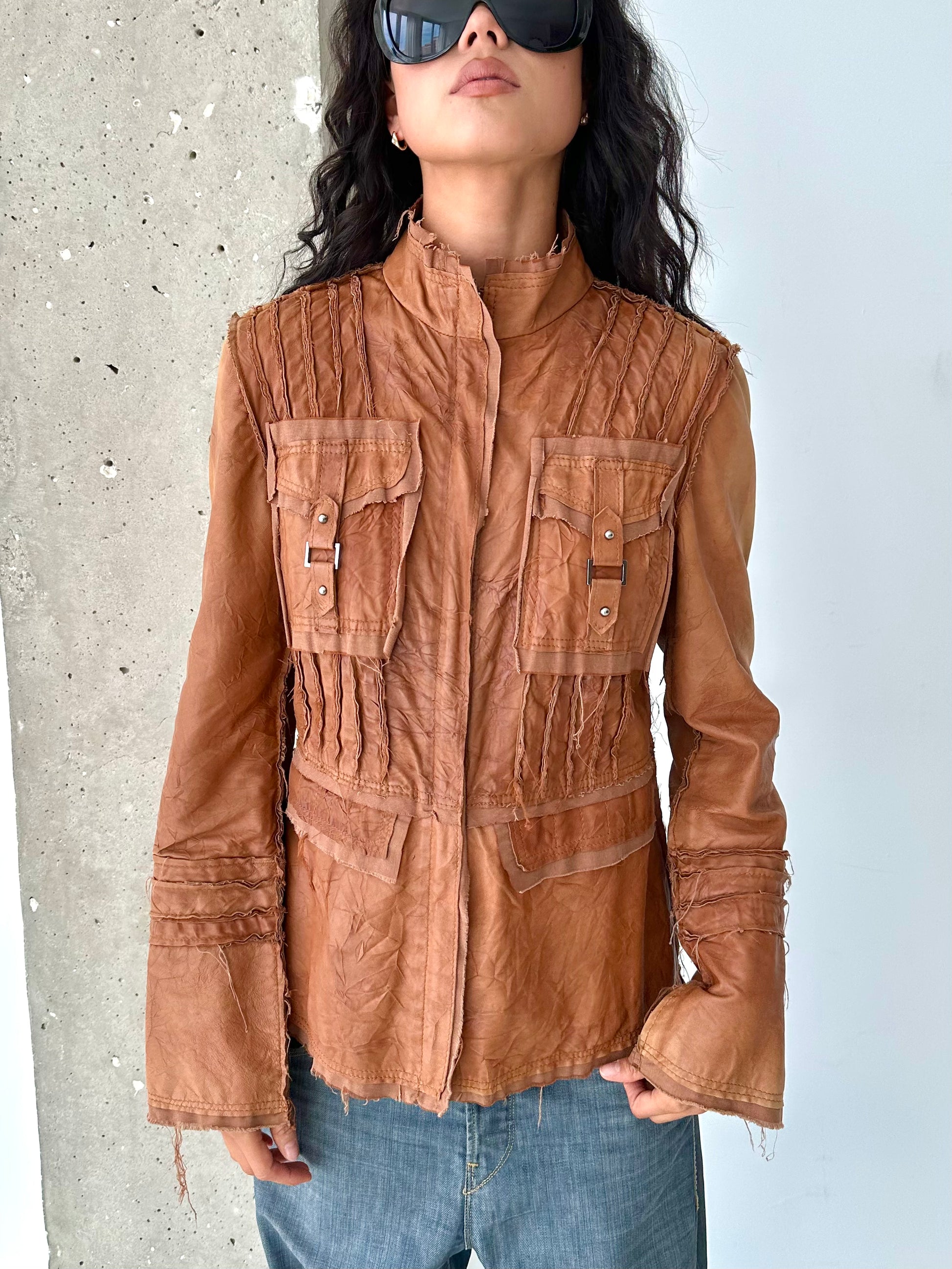 Textured Leather Jacket