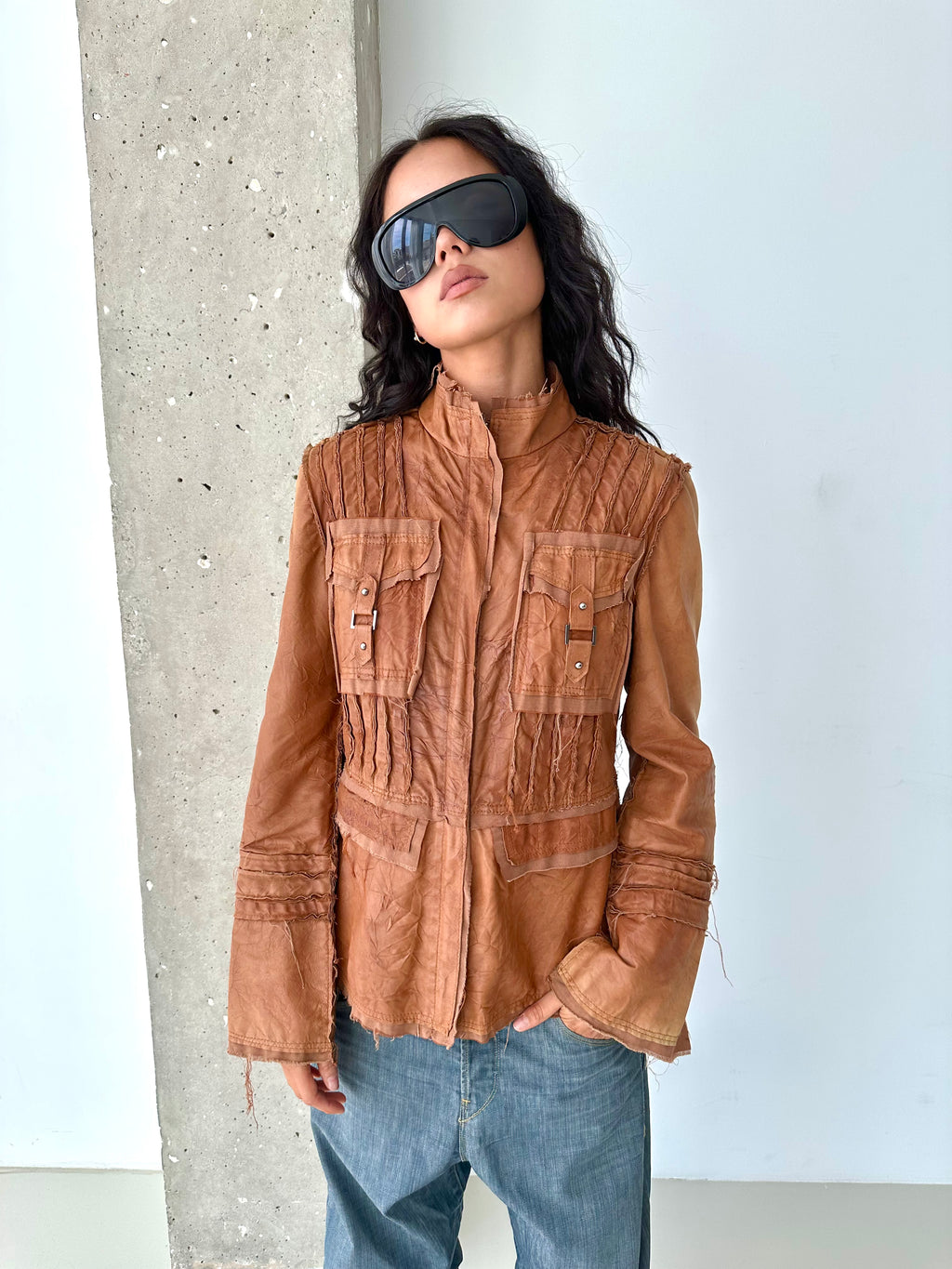 Textured Leather Jacket