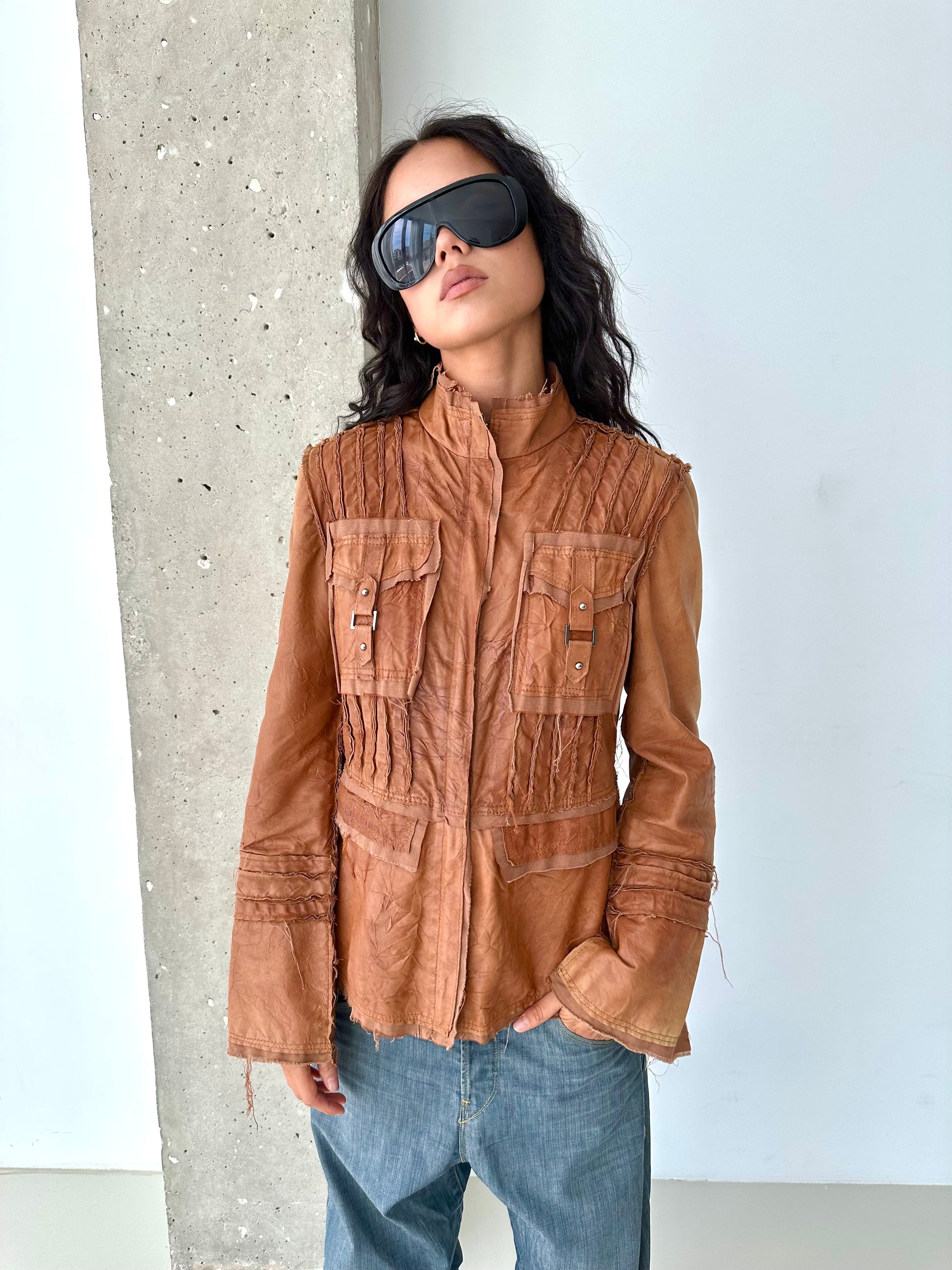 Textured Leather Jacket
