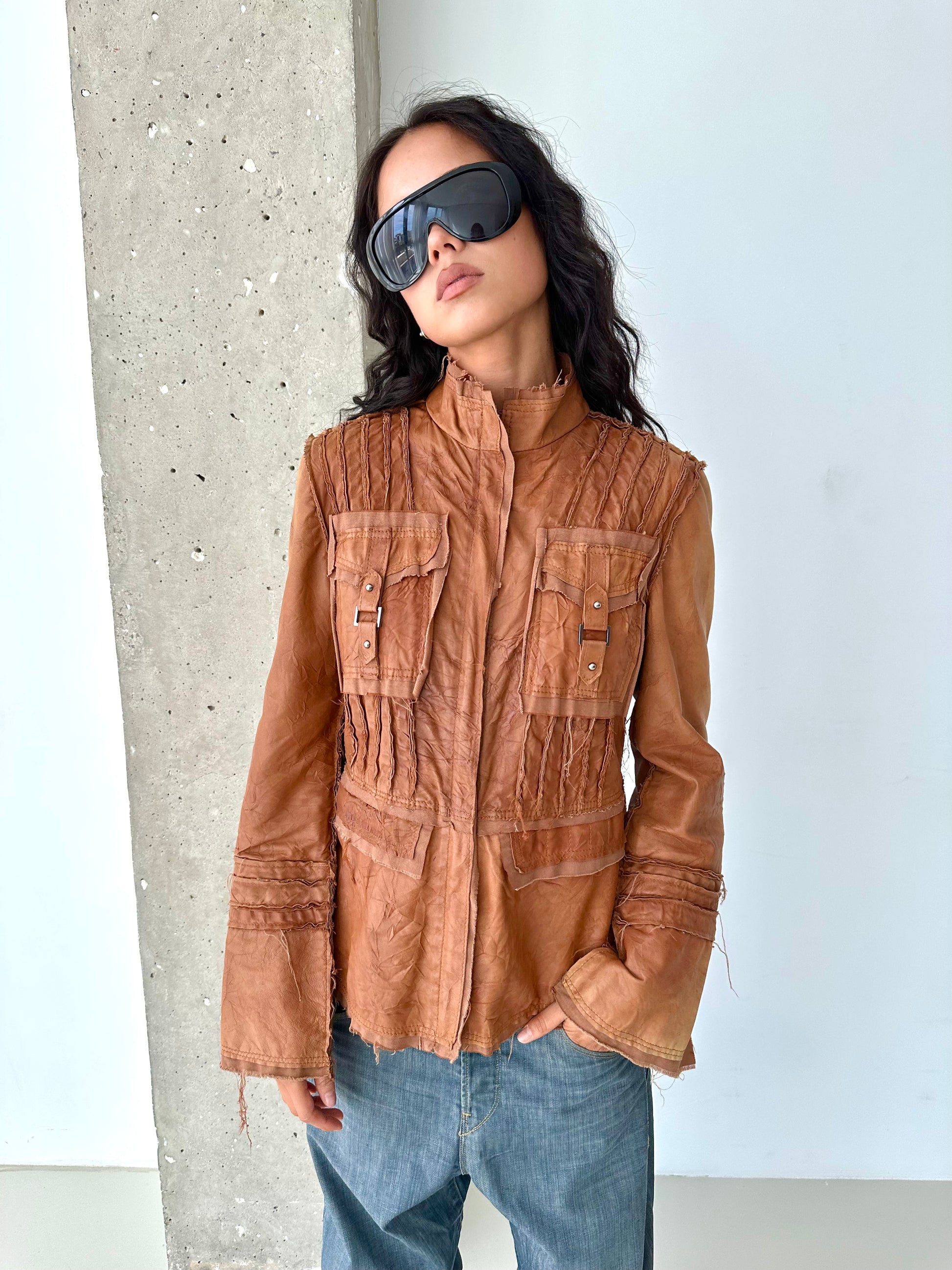 Textured Leather Jacket
