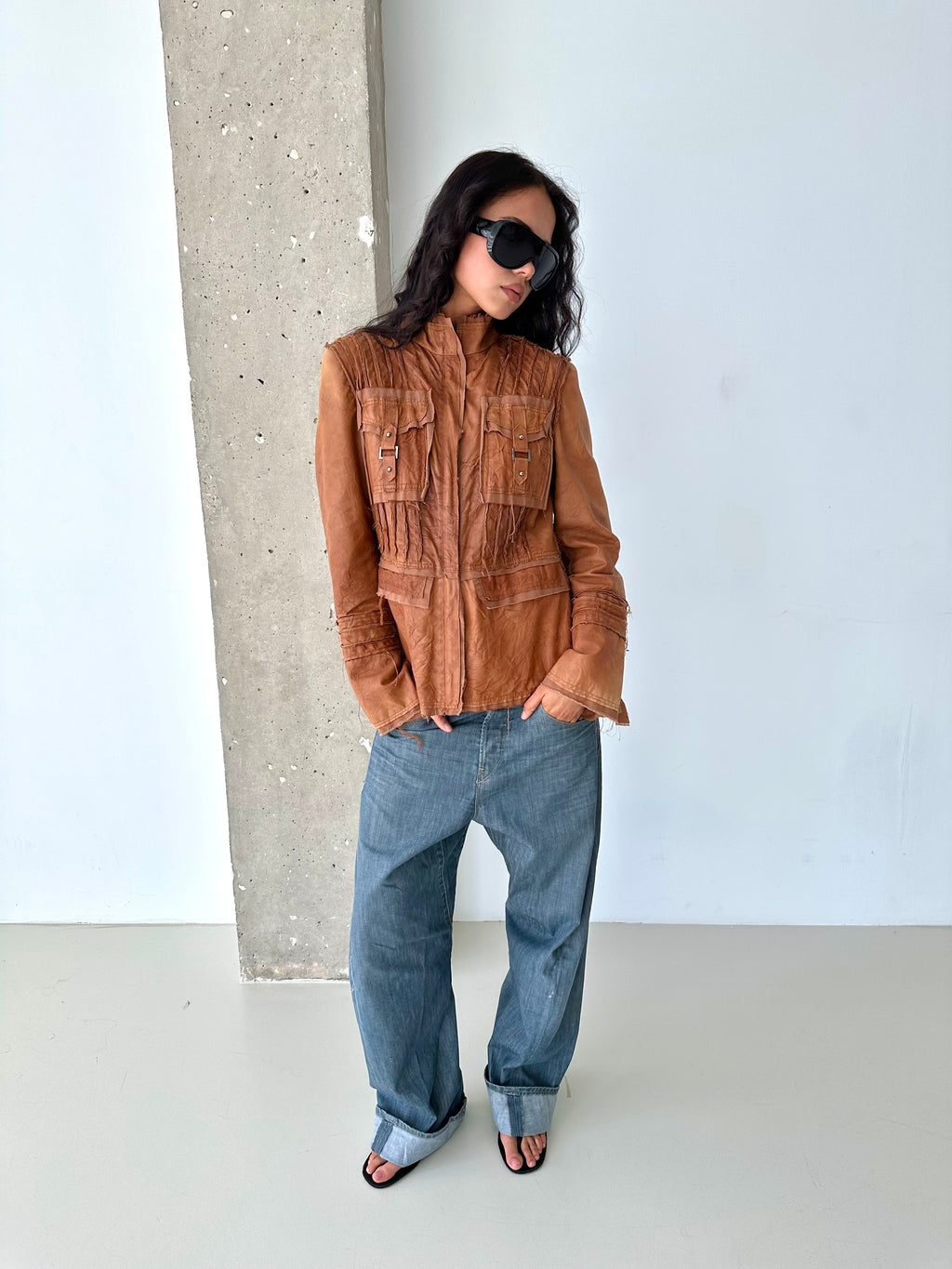 Textured Leather Jacket