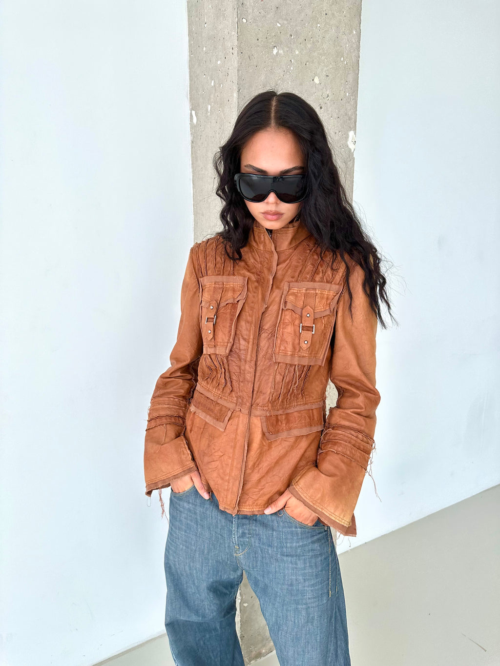 Textured Leather Jacket