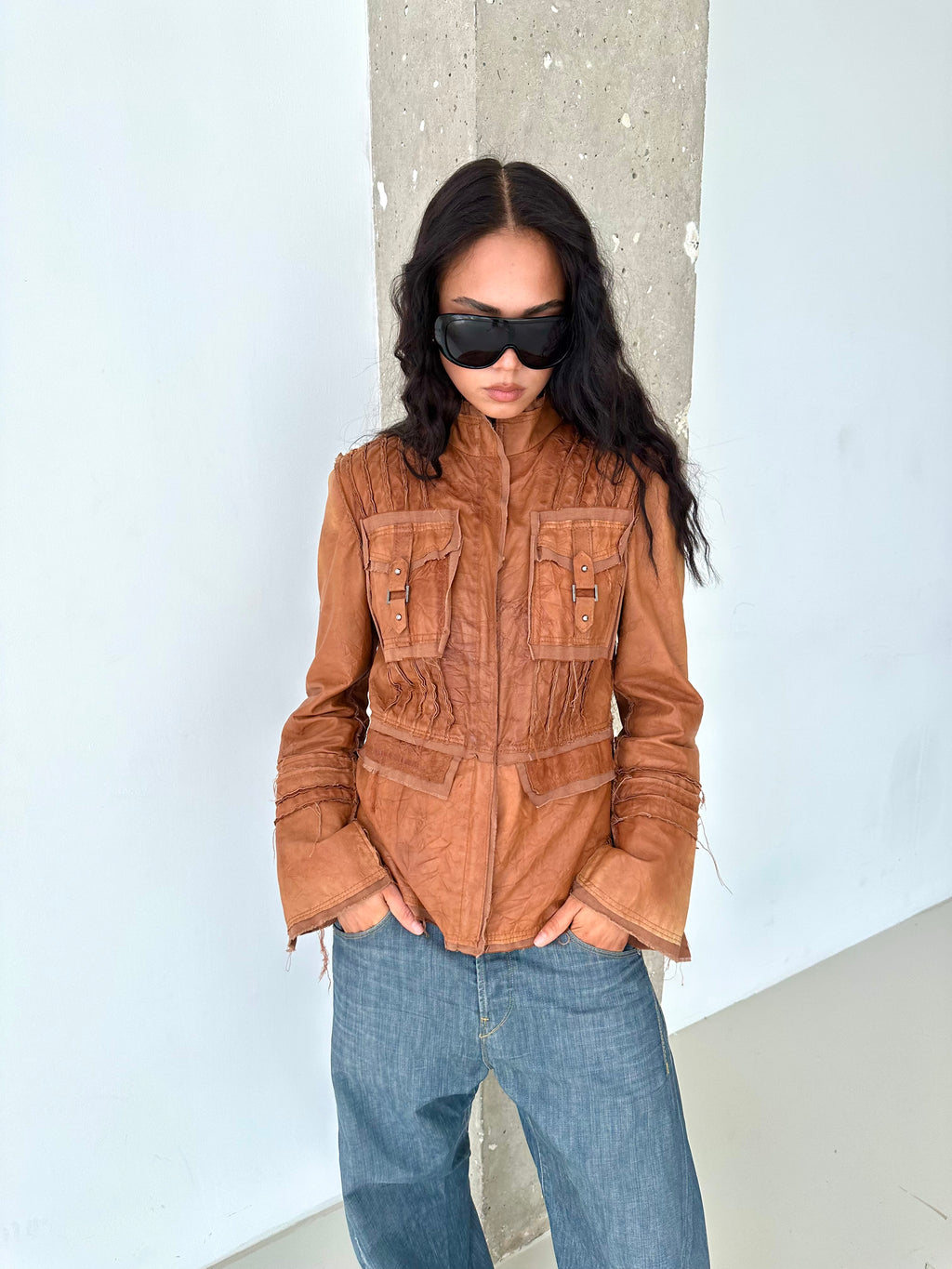 Textured Leather Jacket