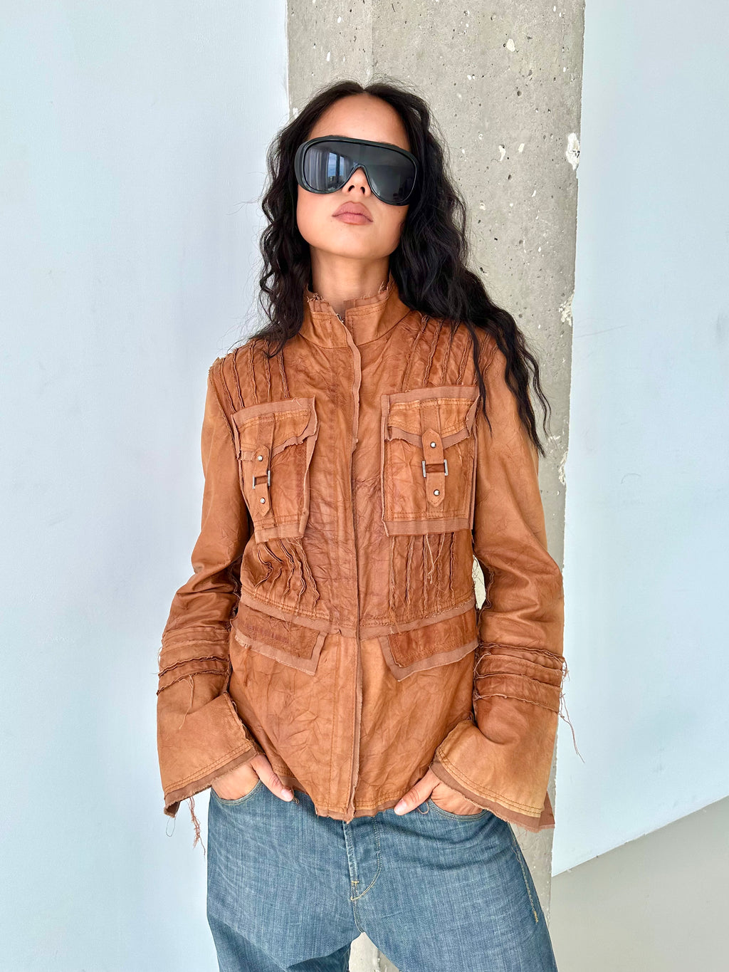 Textured Leather Jacket