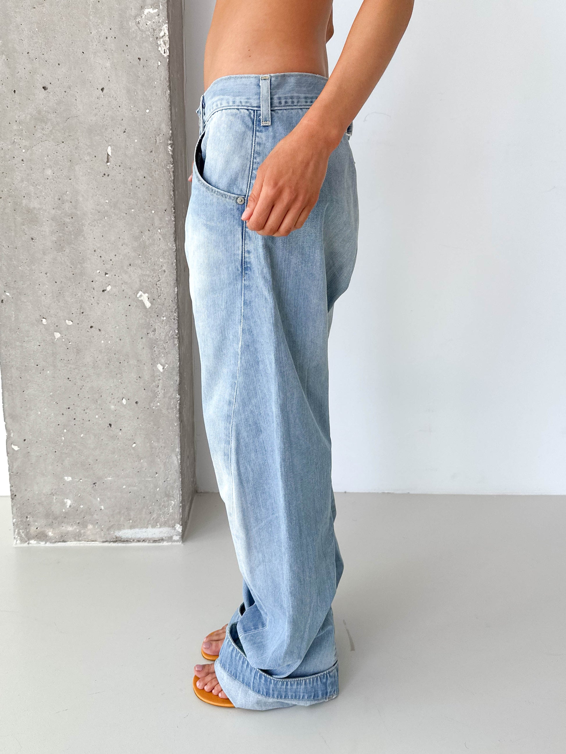 Levi's Engineered Back Fastener Light Wash Jeans