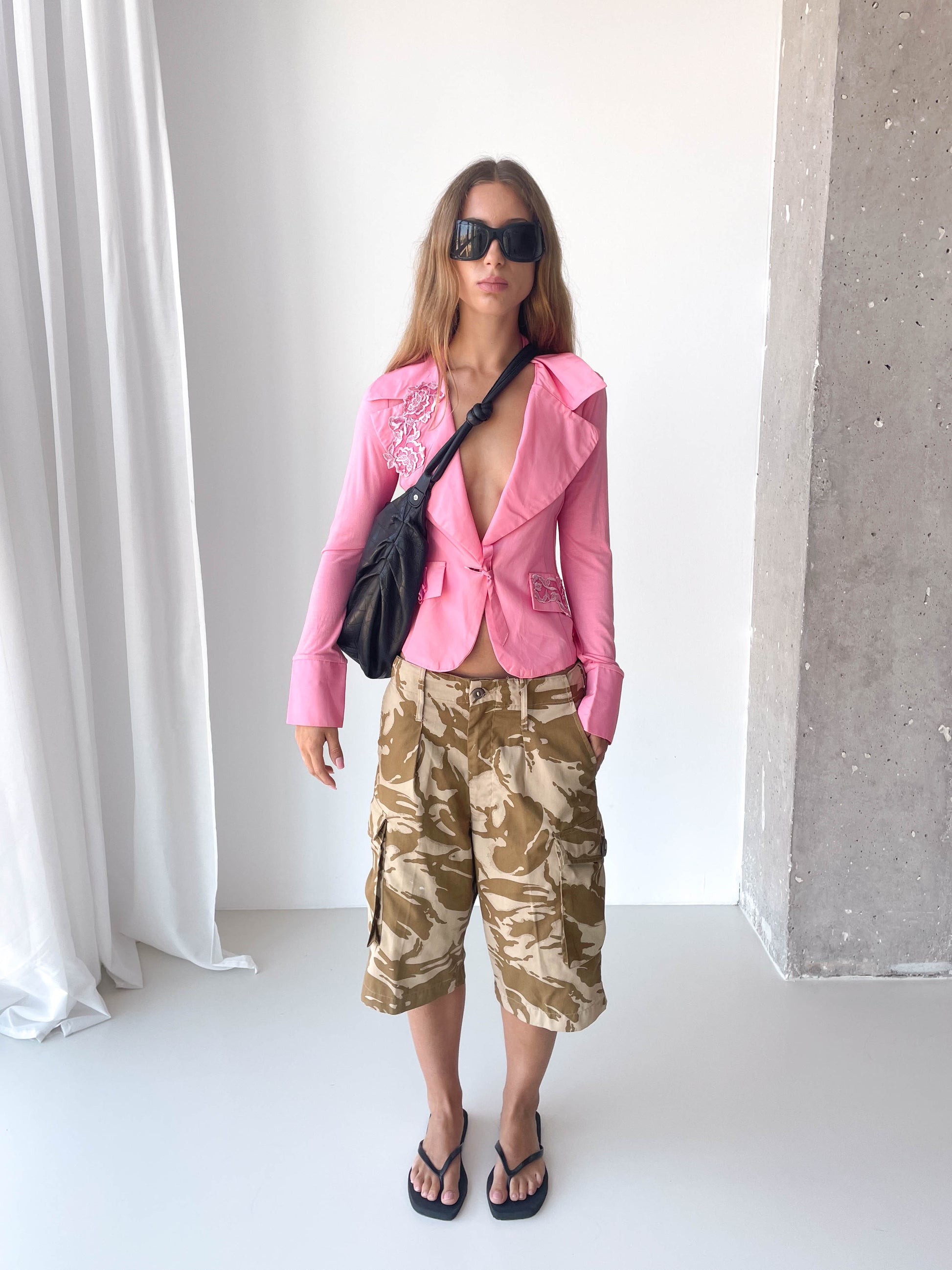 Pink Stretch Long Sleeve Top