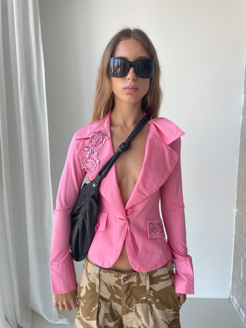 2000s Pink Stretch Top