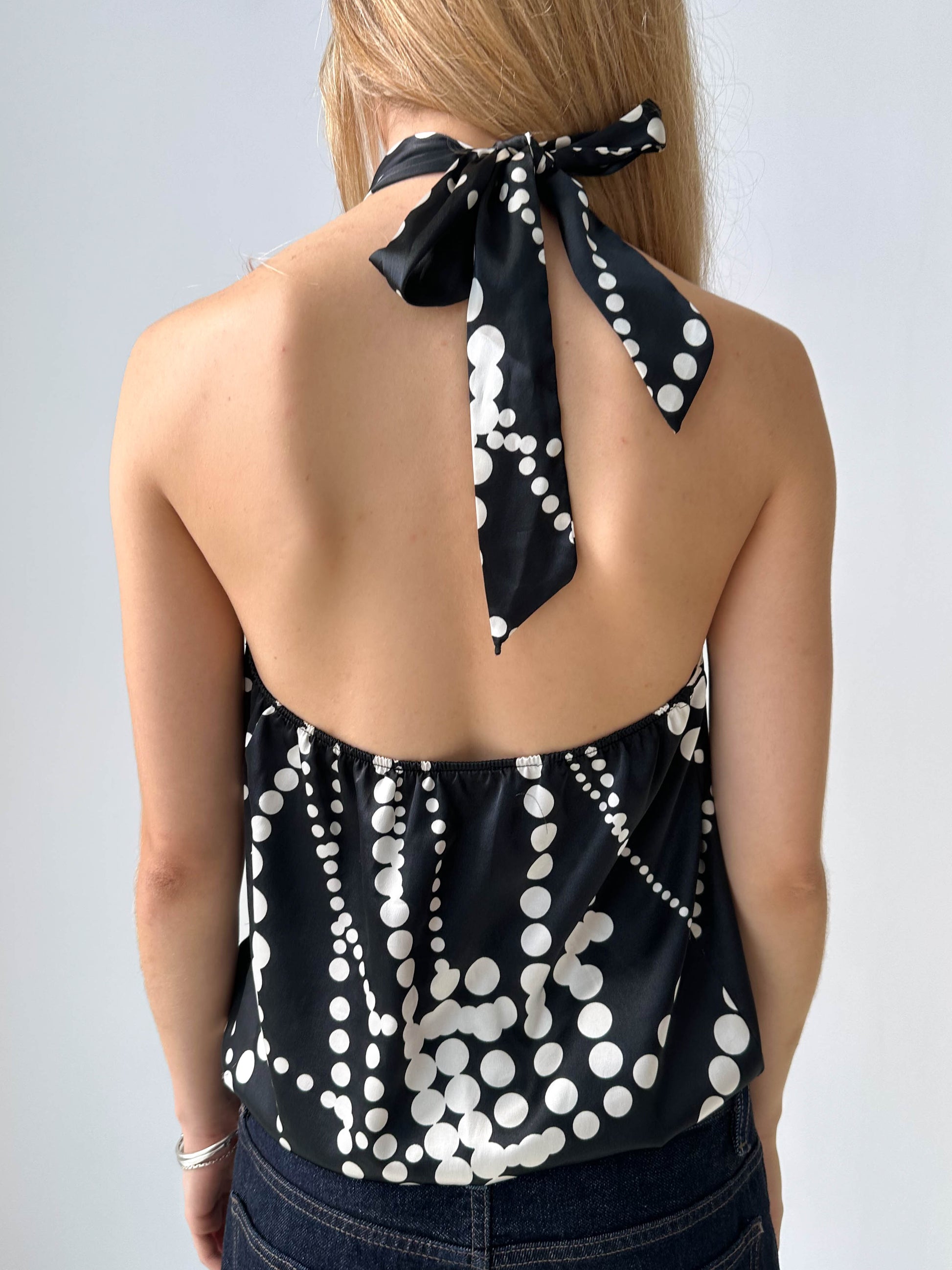 Abstract Polka Dot Halter Top