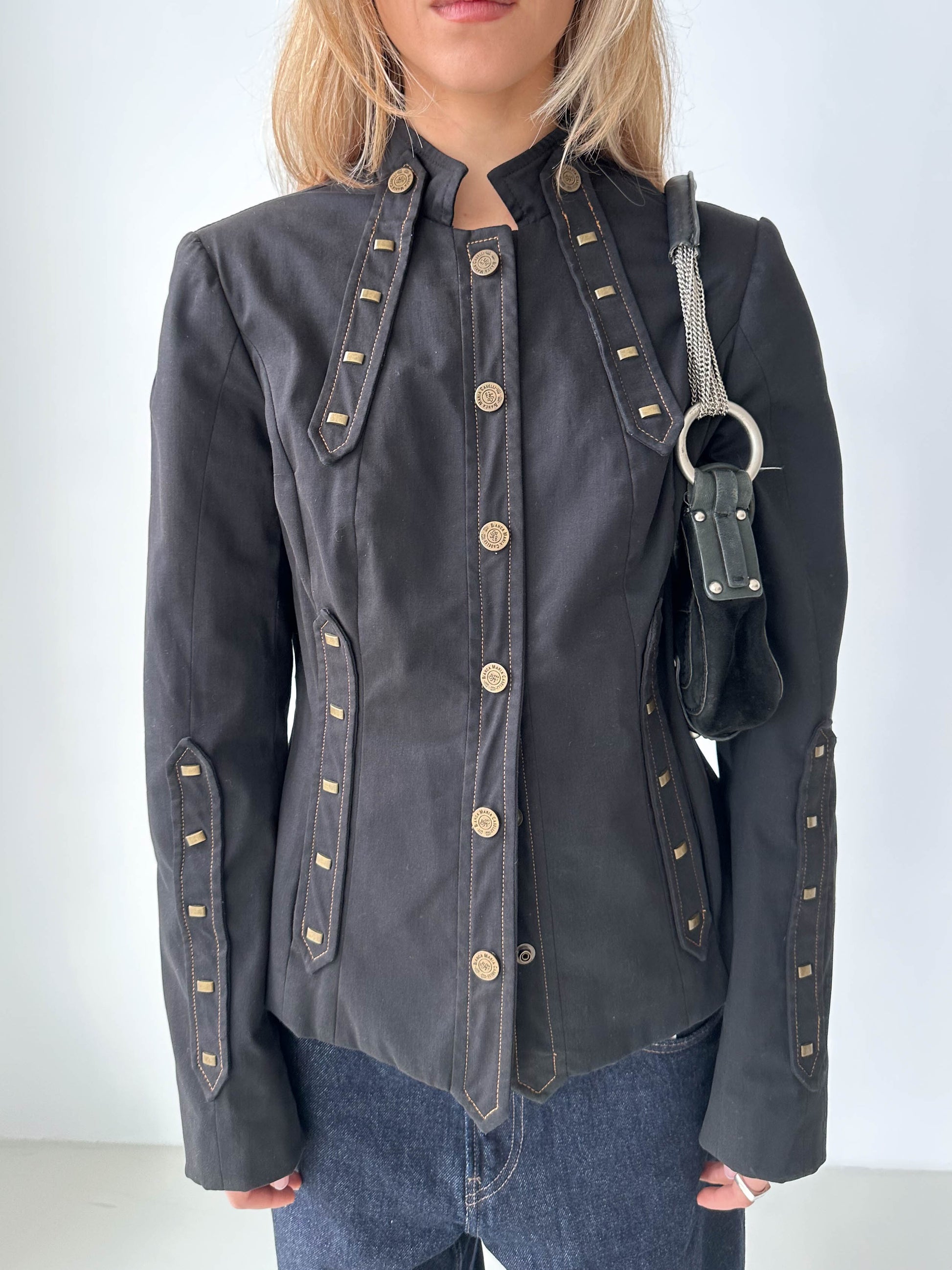 Italian Military Style Fitted Jacket