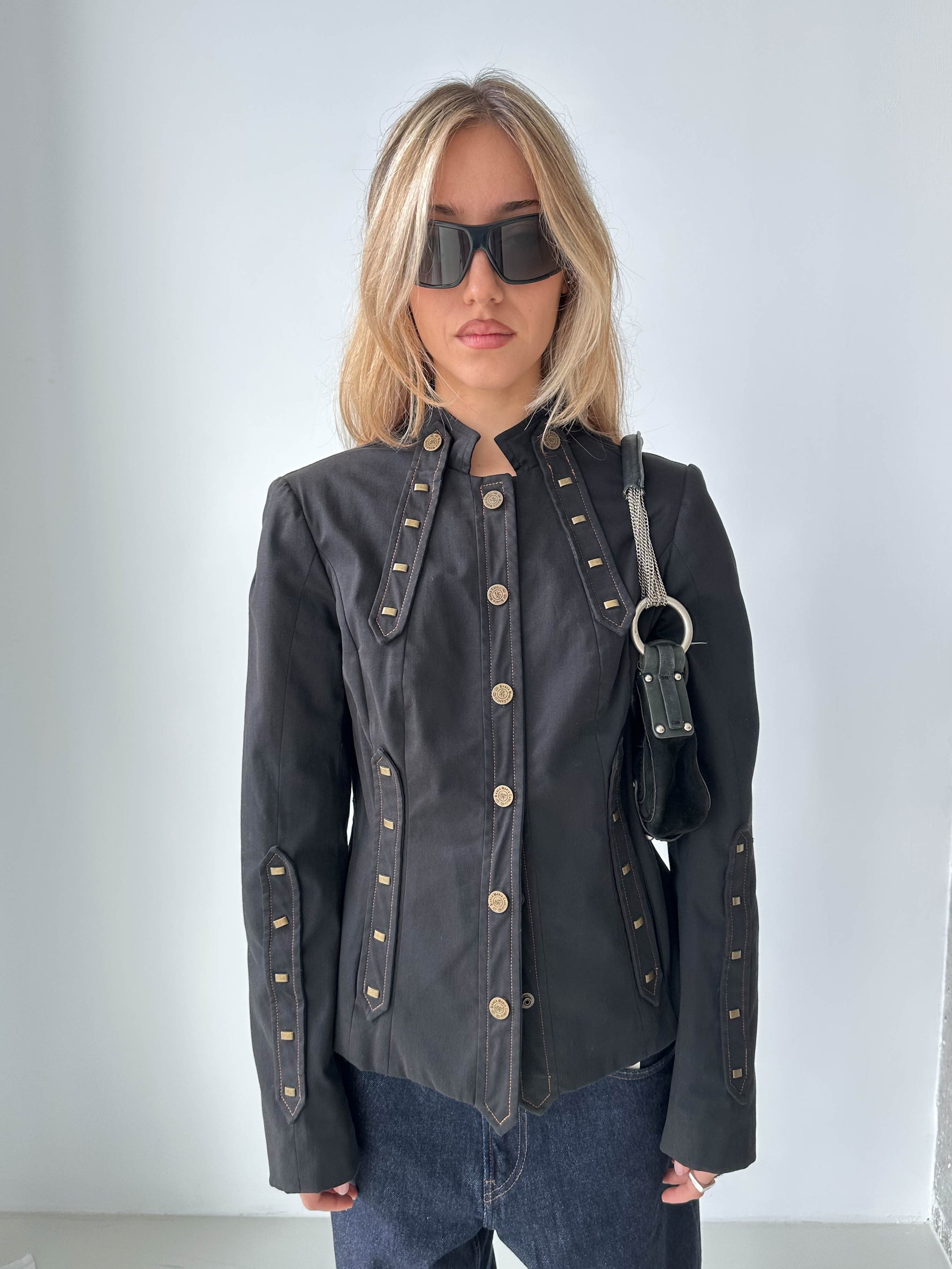 Italian Military Style Fitted Jacket