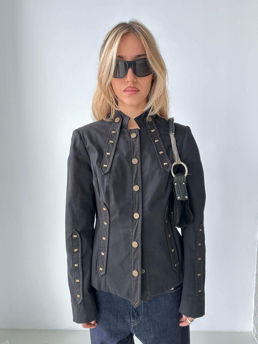 Italian Military Style Fitted Jacket