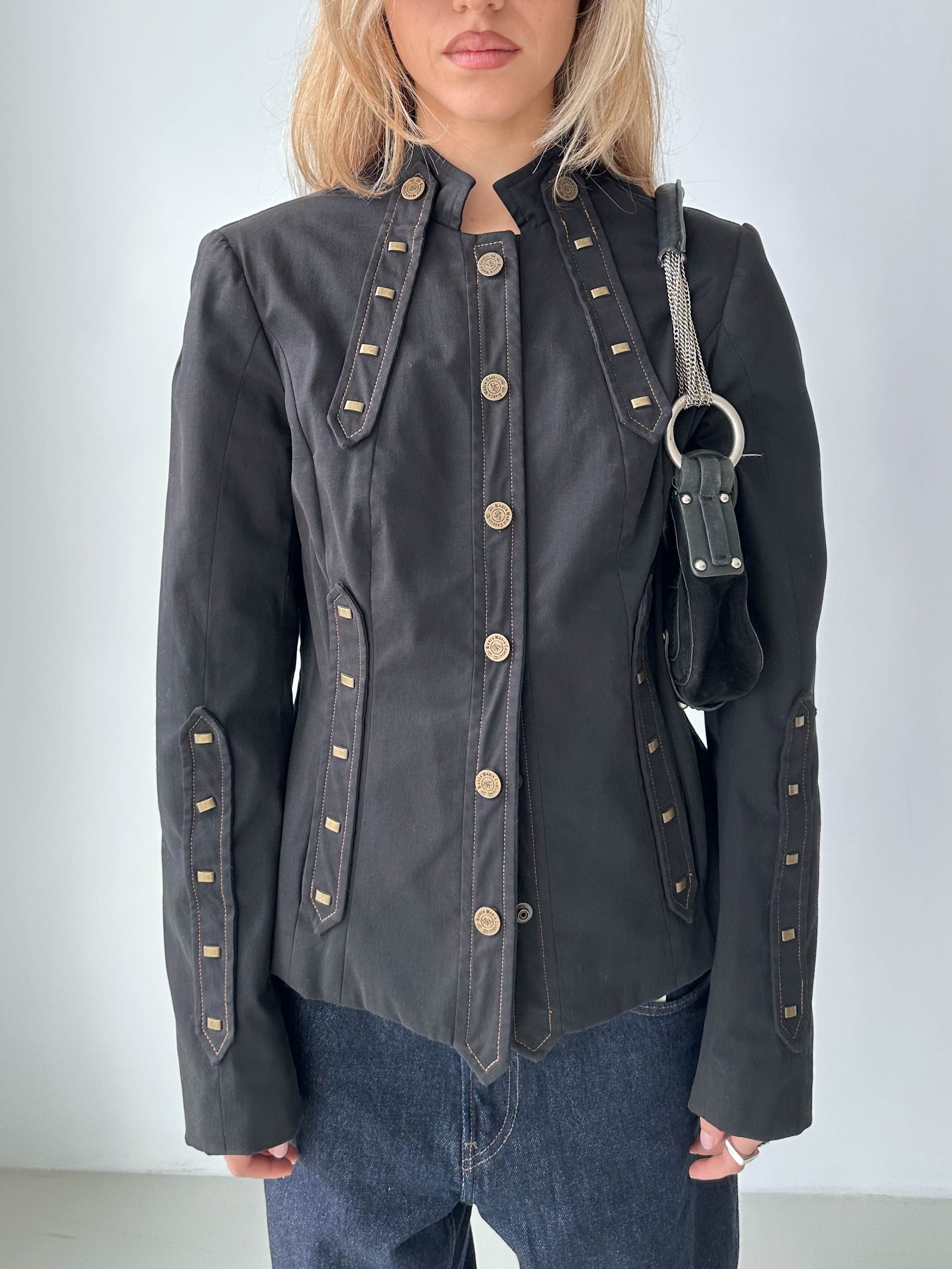 Italian Military Style Fitted Jacket