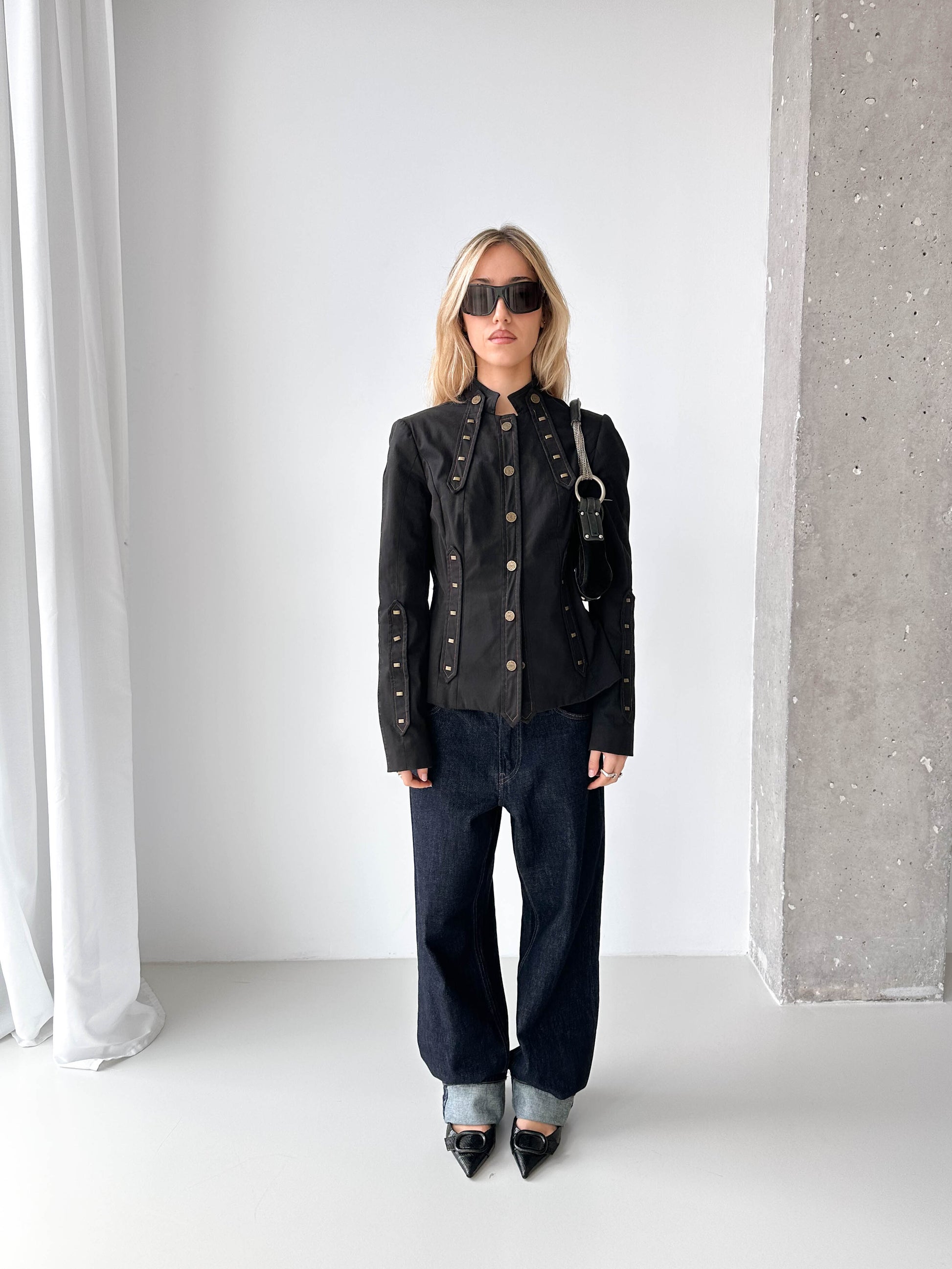 Italian Military Style Fitted Jacket