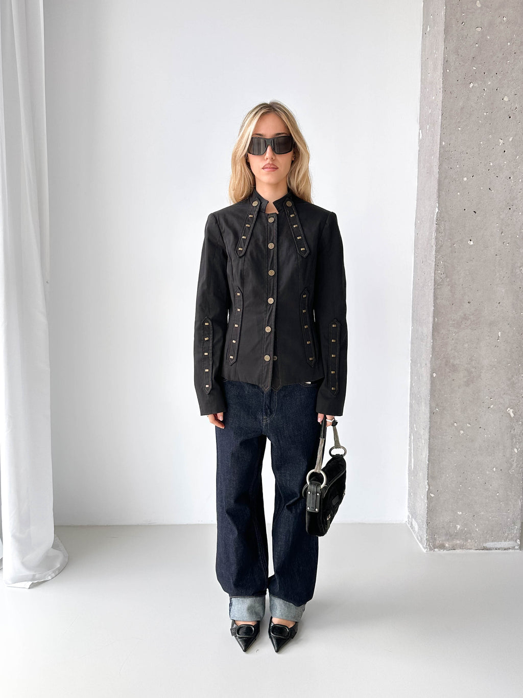 Italian Military Style Fitted Jacket