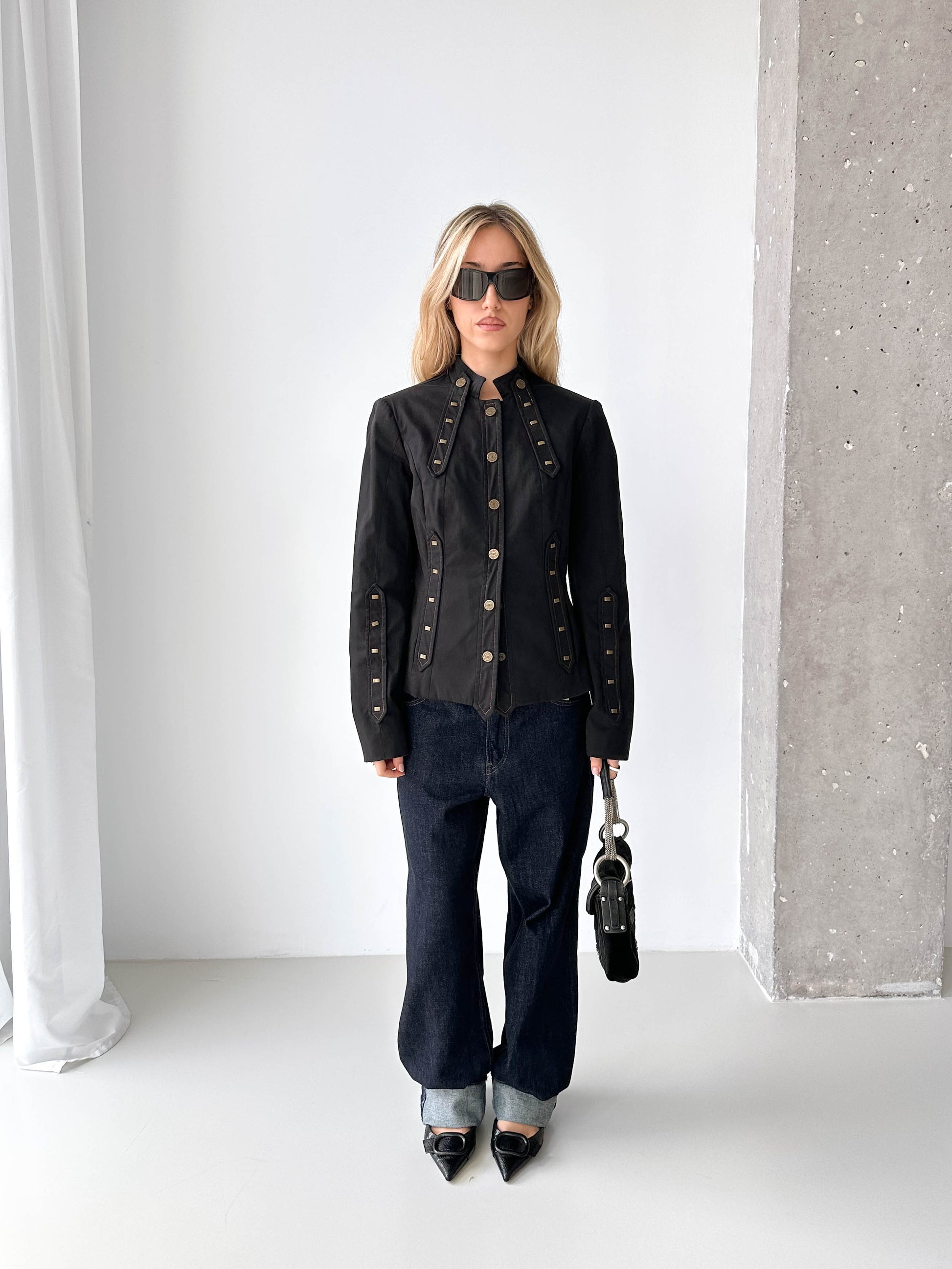 Italian Military Style Fitted Jacket