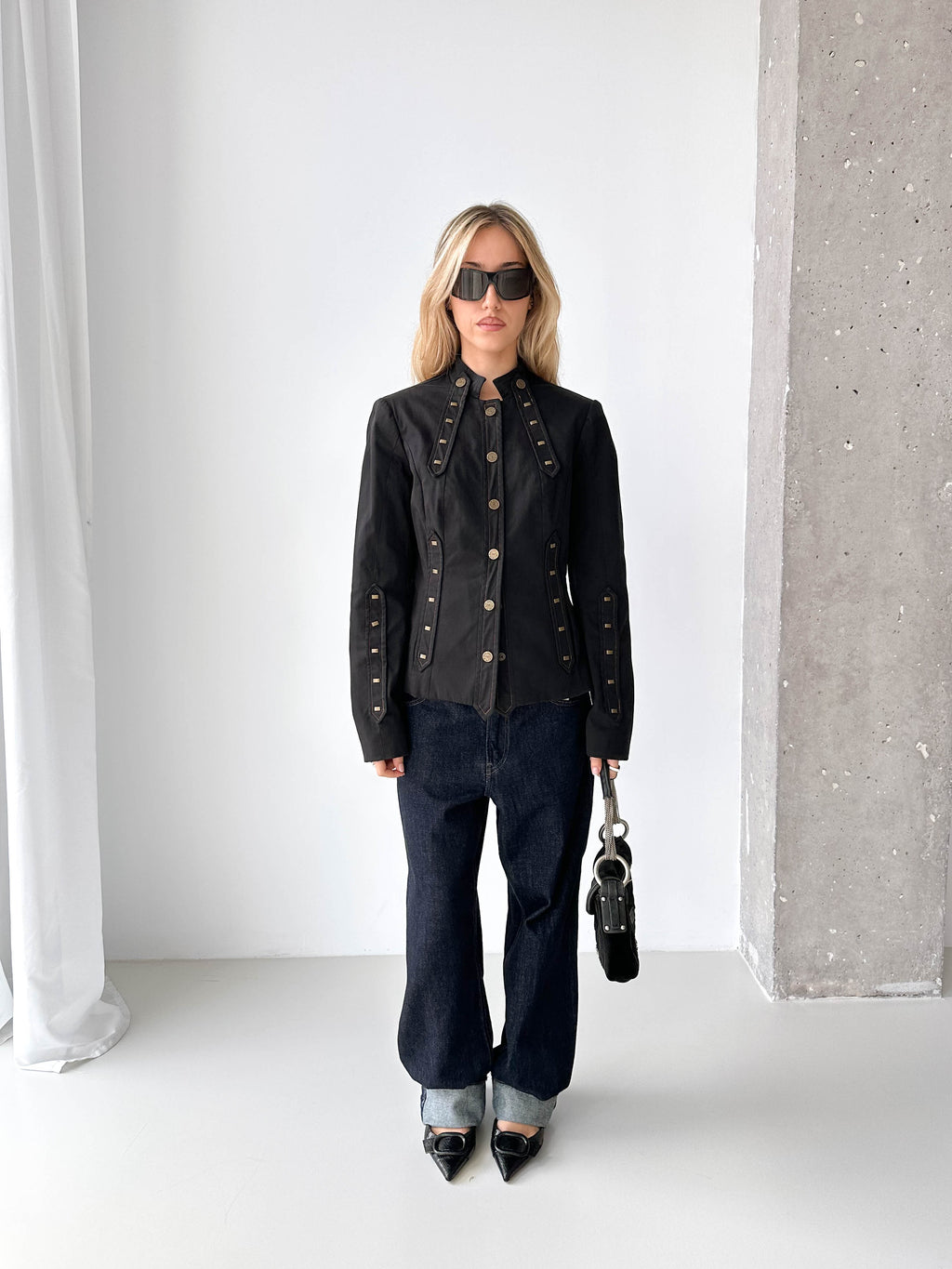 Italian Military Style Fitted Jacket